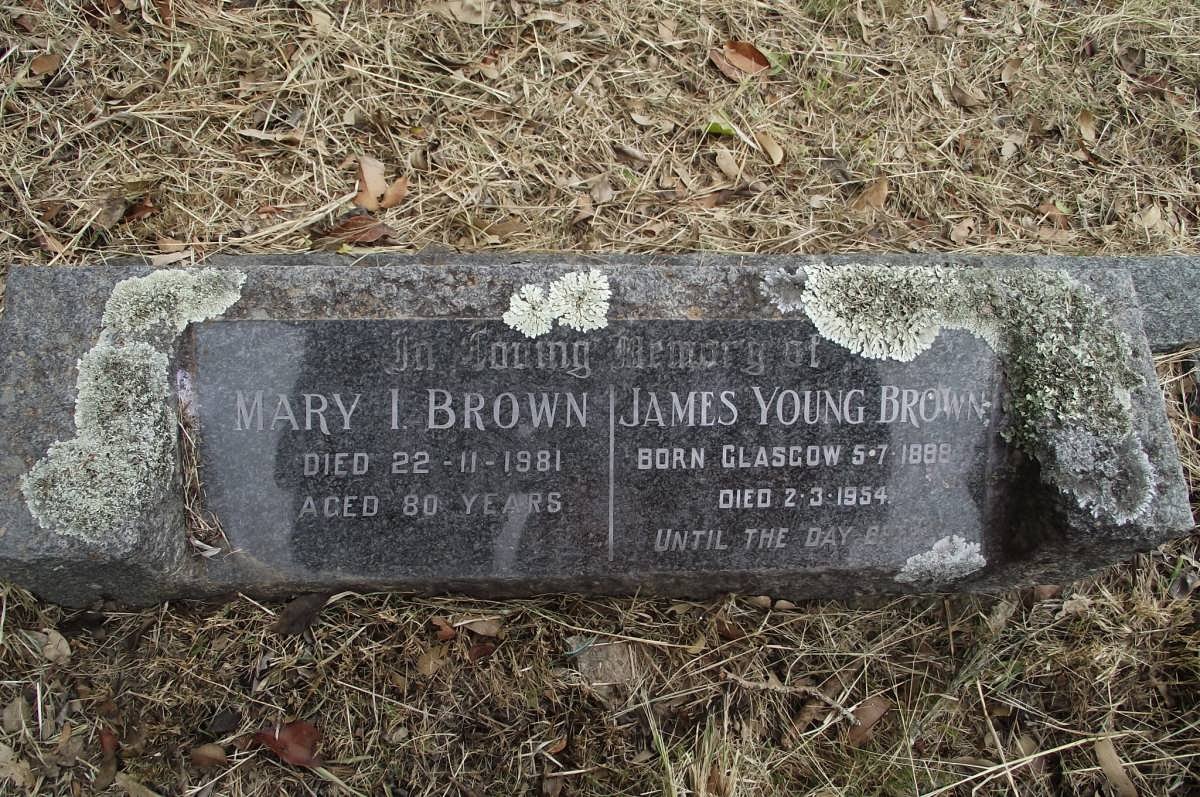 BROWN James Young 1888-1954 &amp; Mary I. -1981