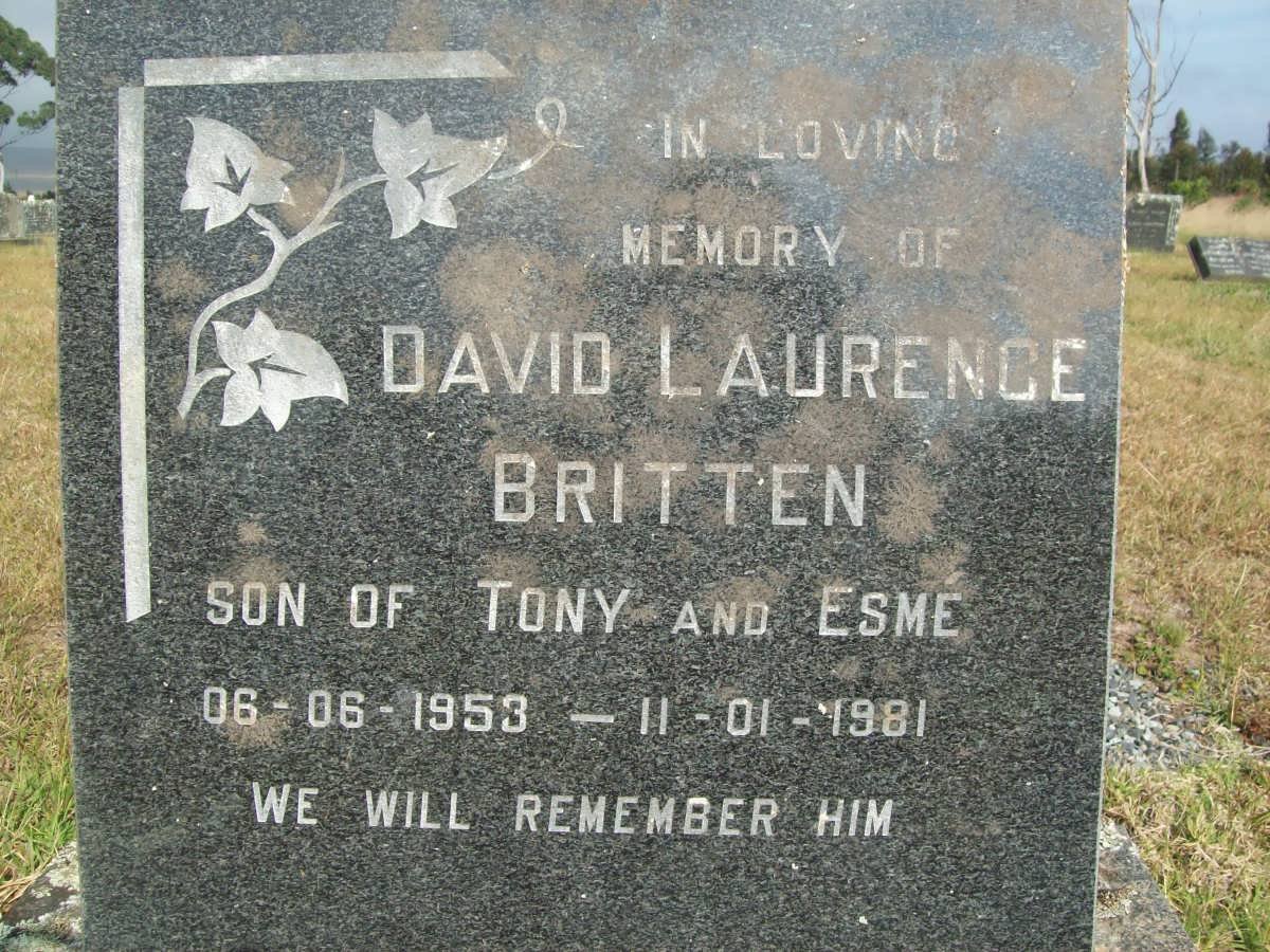 BRITTEN David Laurence 1953-1981