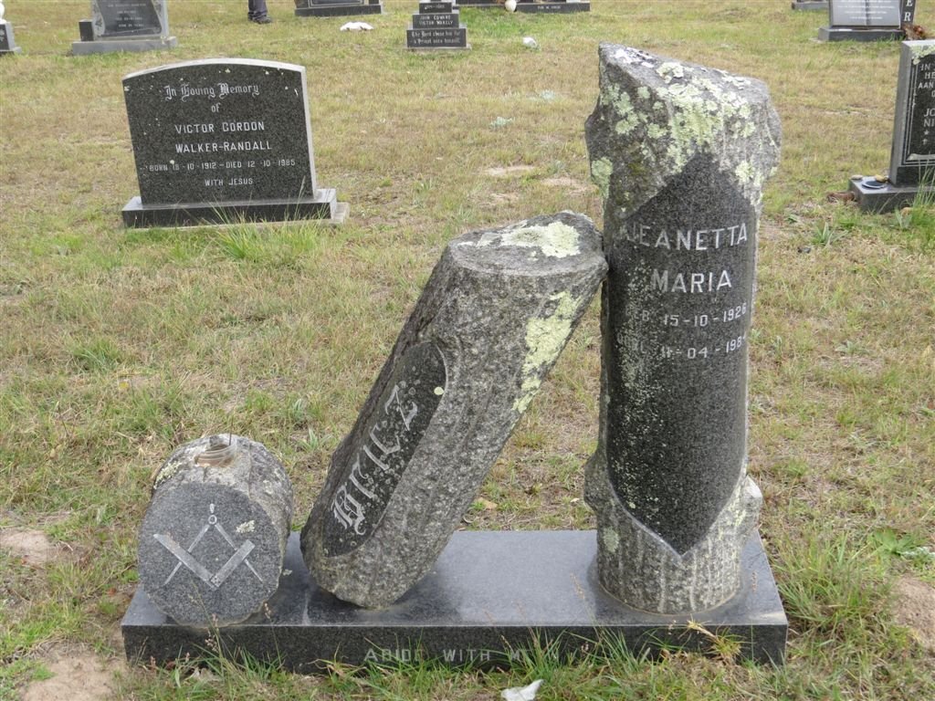 BRITZ Jeanetta Maria 1926-1984