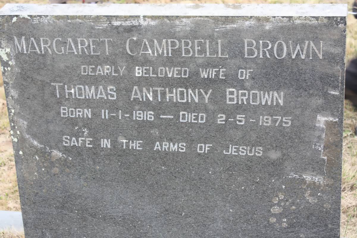 BROWN Margaret Campbell 1916-1975