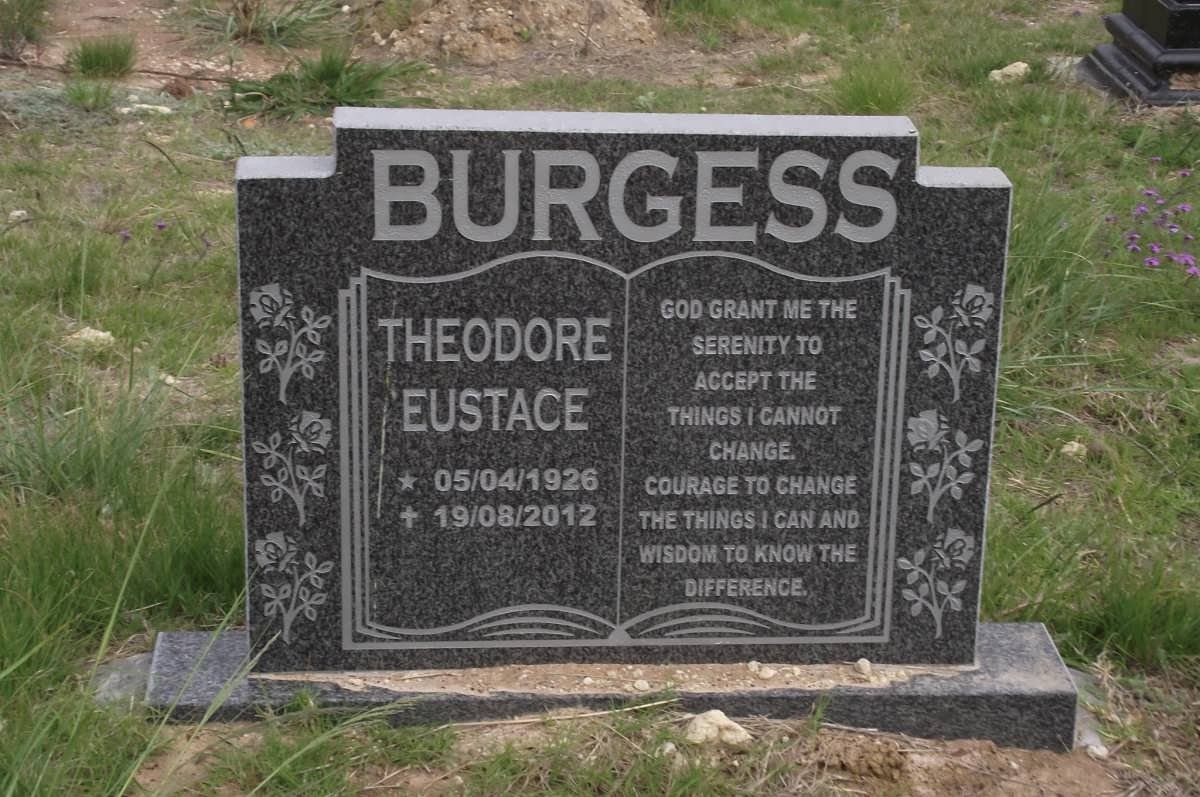 BURGESS Theodore Eustace 1926-2012