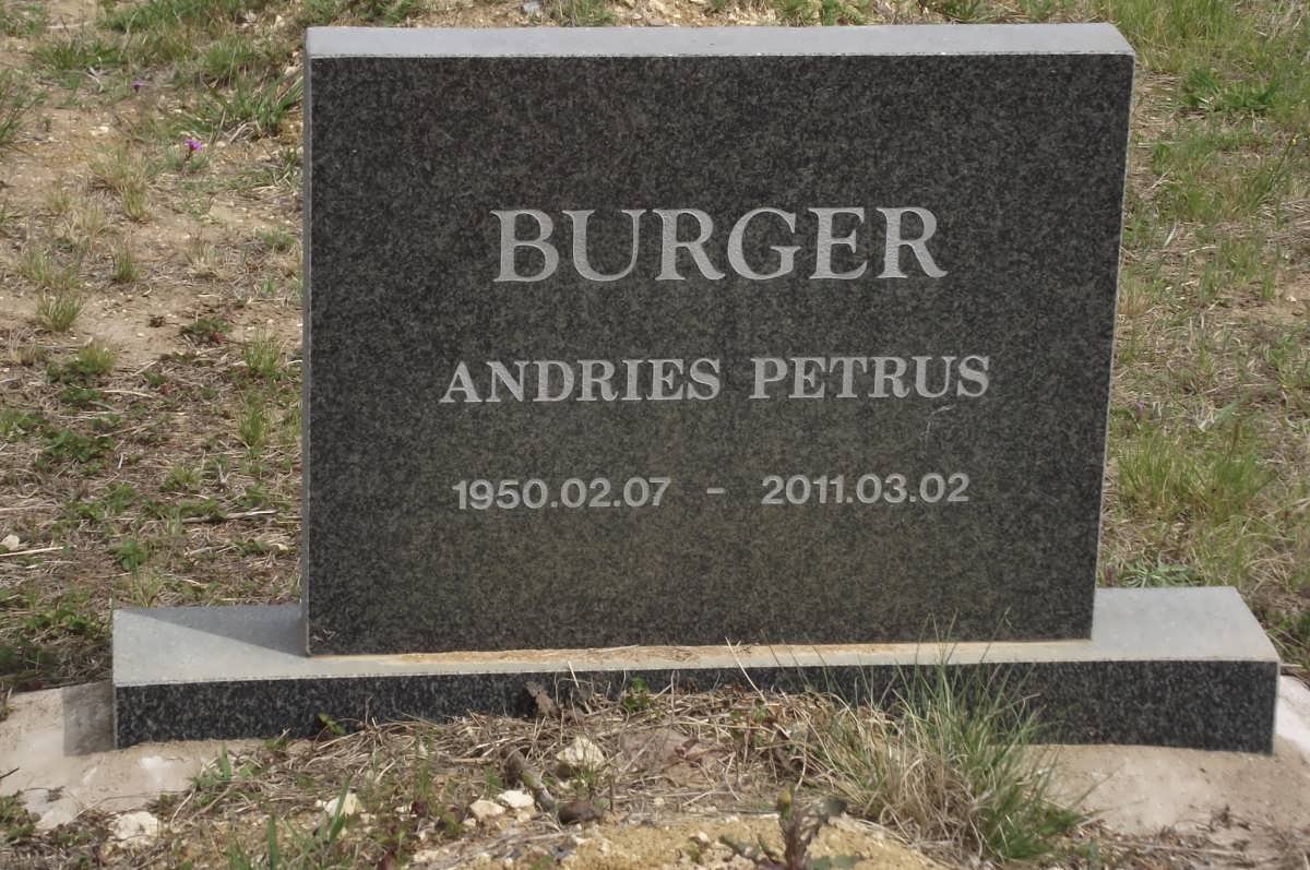 BURGER Andries Petrus 1950-2011