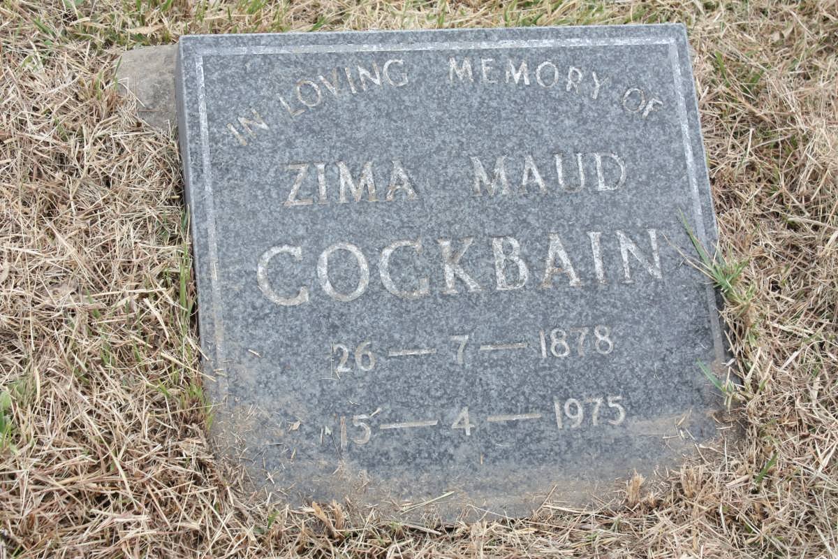 COCKBAIN Zima Maud 1878-1975