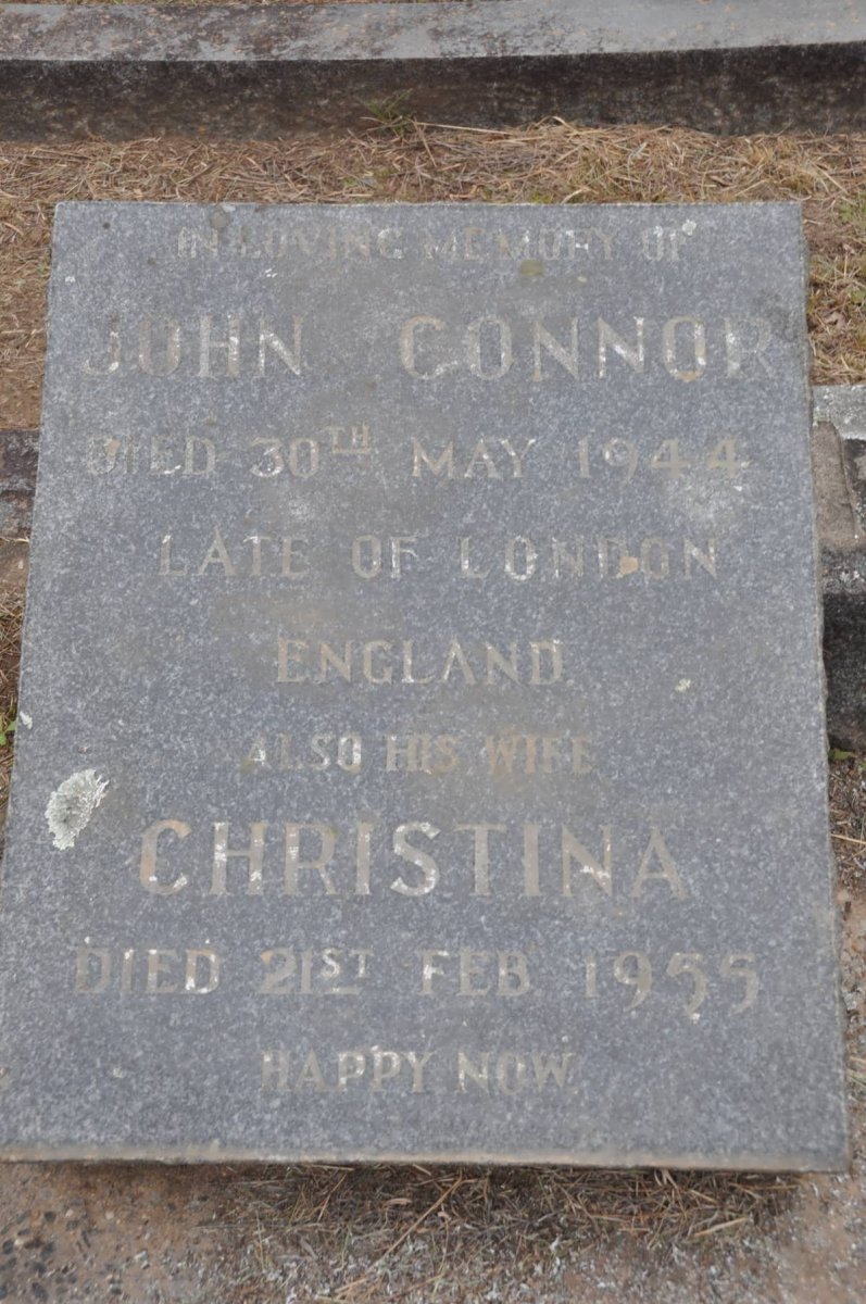 CONNOR John -1944 &amp; Christina -1955