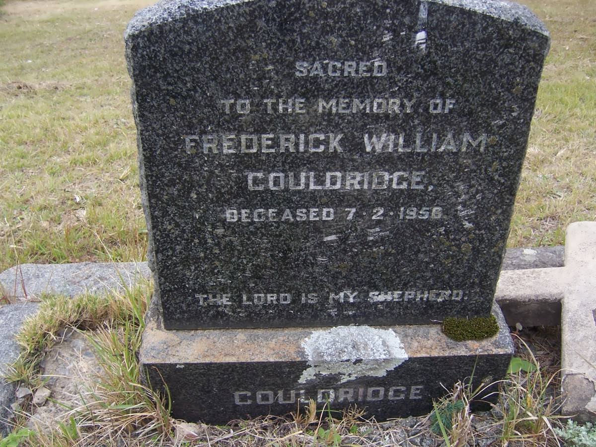 COULDRIDGE Frederick William -1956