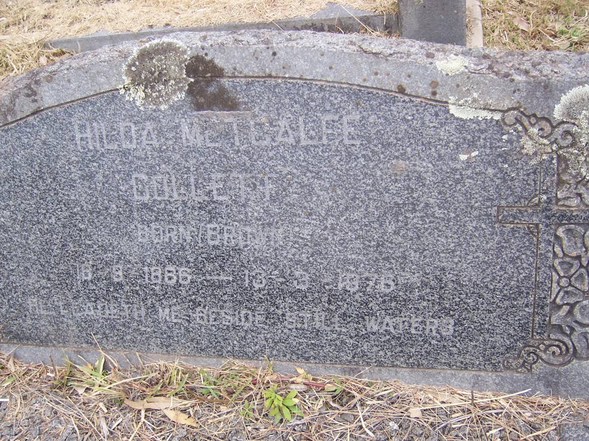 COLLETT Hilda Metcalfe nee BROWN 18?6-1976
