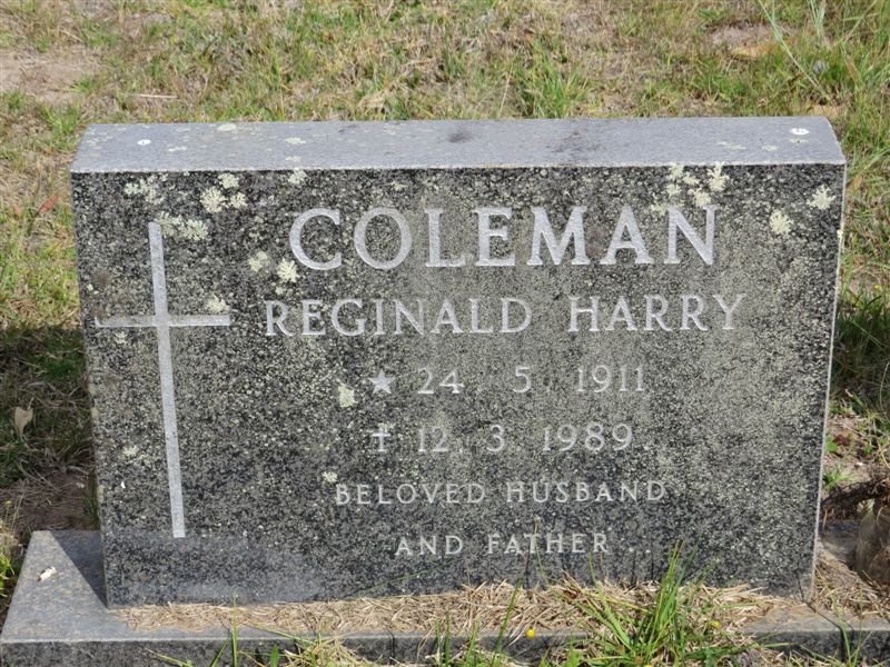 COLEMAN Reginald Harry 1911-1989 &amp; Hope Jeannie GOWAR 1912-2011