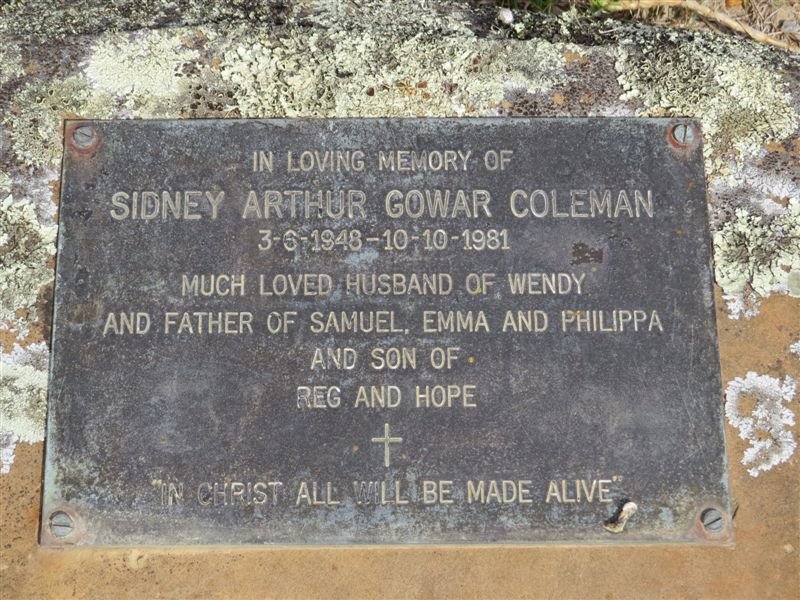 COLEMAN Sidney Arthur Gowar 1948-1981