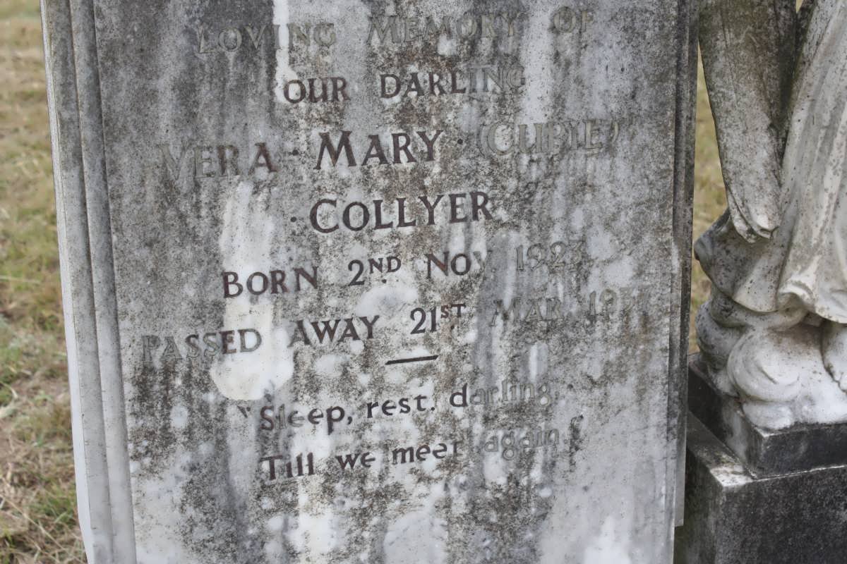 COLLYER Vera Mary 1923-1937