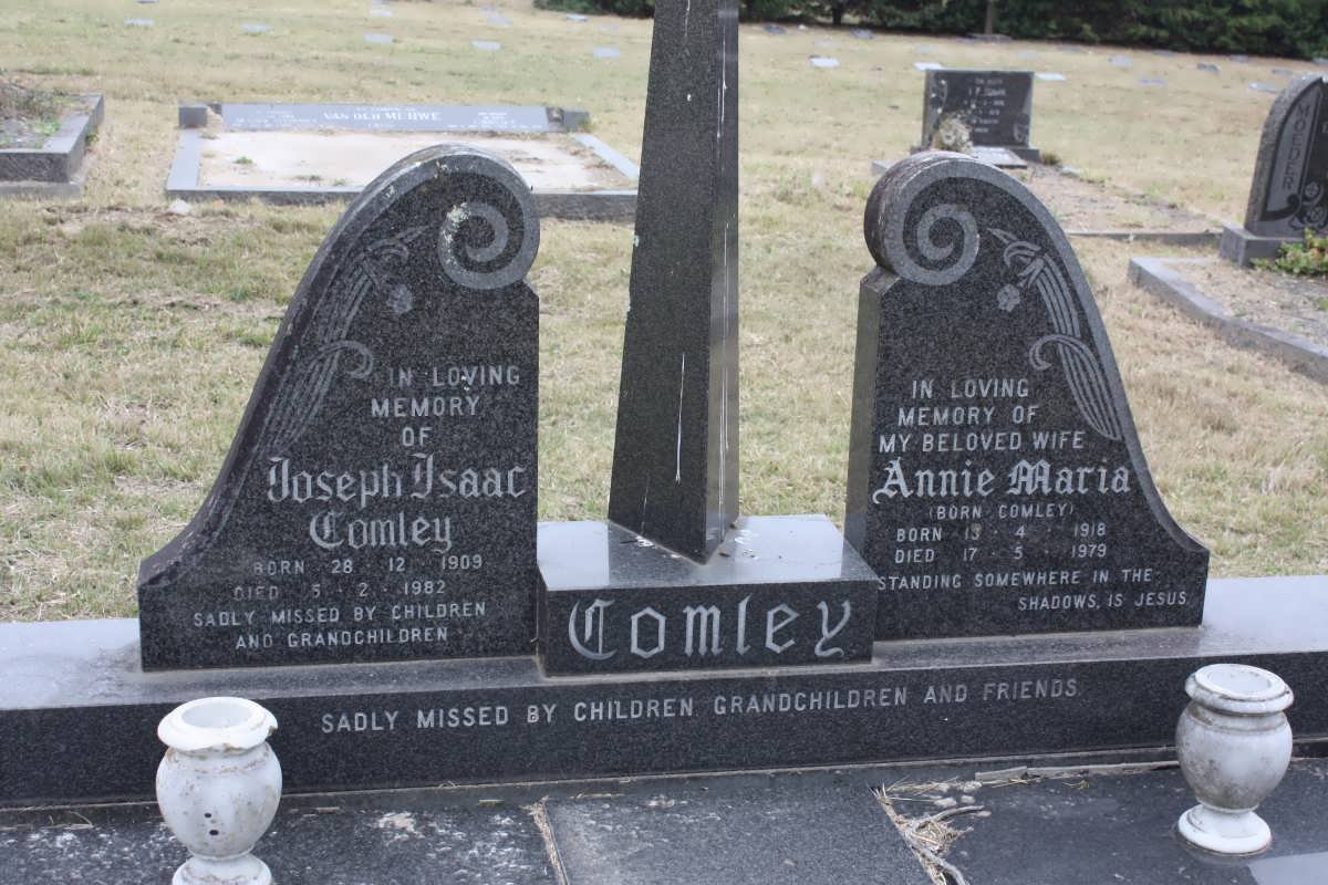 COMLEY Joseph Isaac 1909-1982 &amp; Annie Maria COMLEY 1918-1979