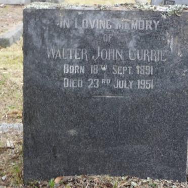 CURRIE Walter John 1891-1951