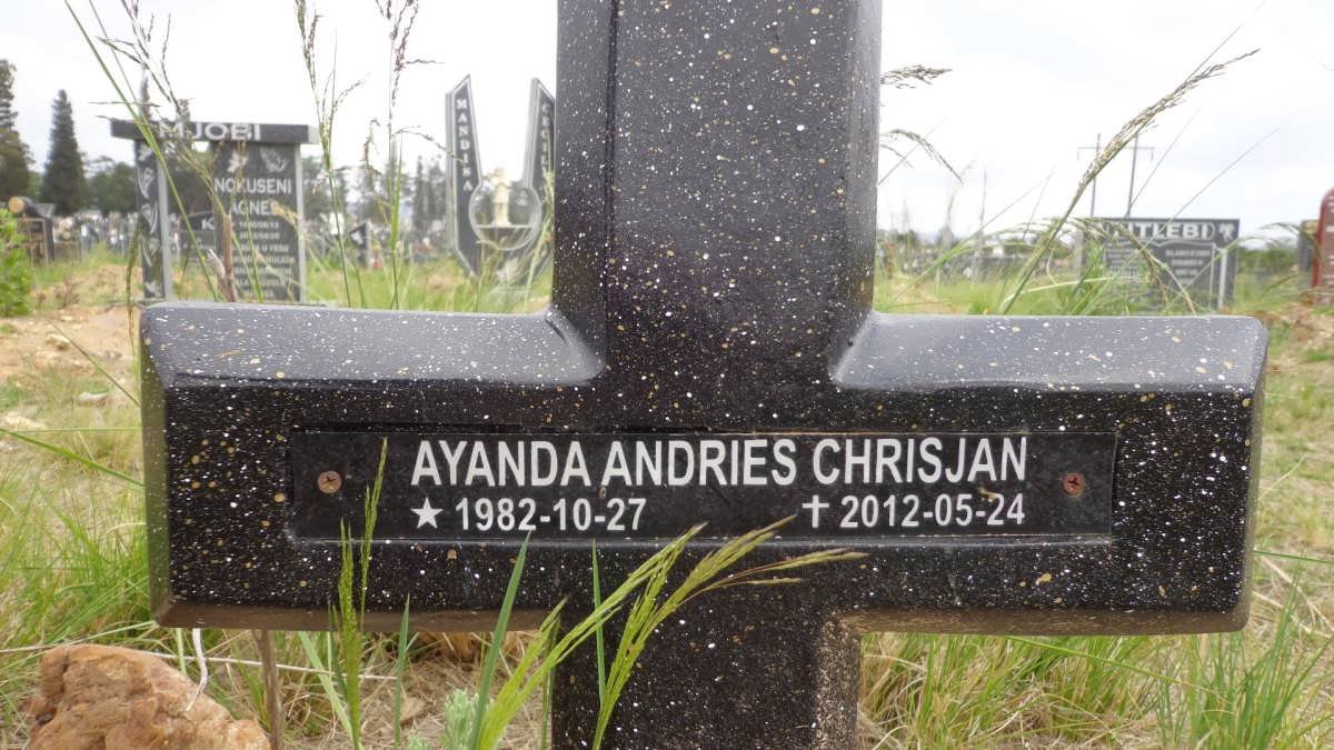 CHRISJAN Ayanda Andries 1982-2012