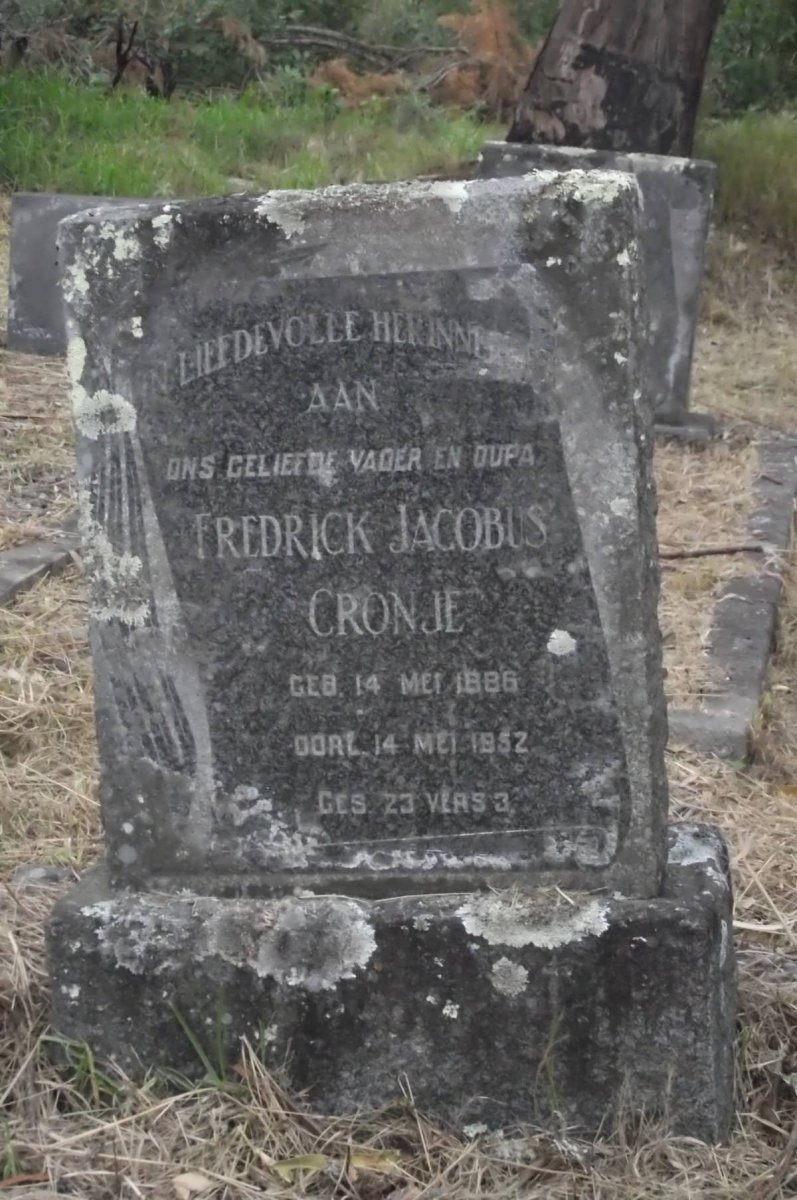 CRONJE Fredrick Jacobus 1886-1952