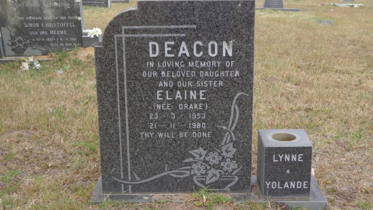 DEACON Elaine nee DRAKE 1953-1980
