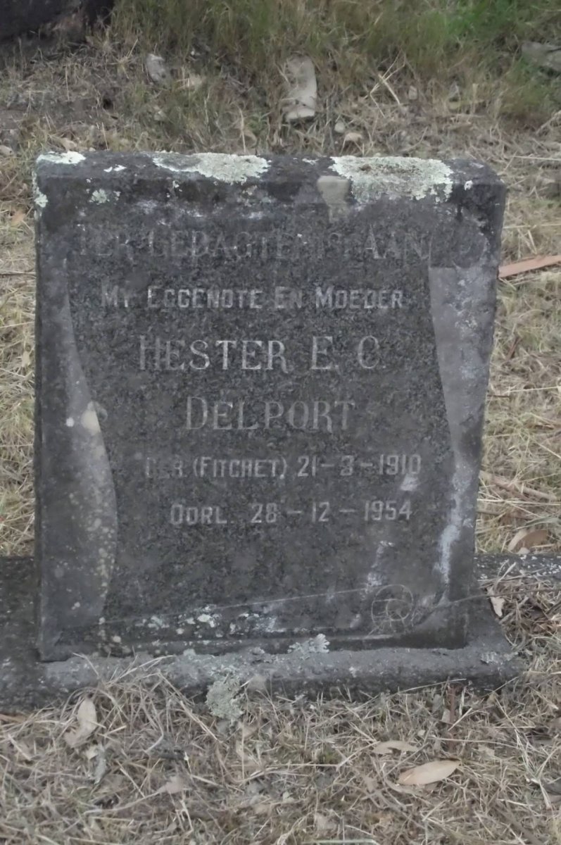 DELPORT Hester E.C. nee FITCHET 1910-1954