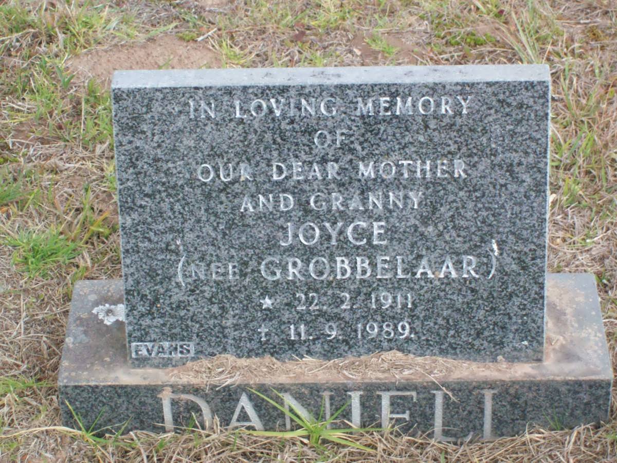 DANIELL Joyce nee GROBBELAAR 1911-1989