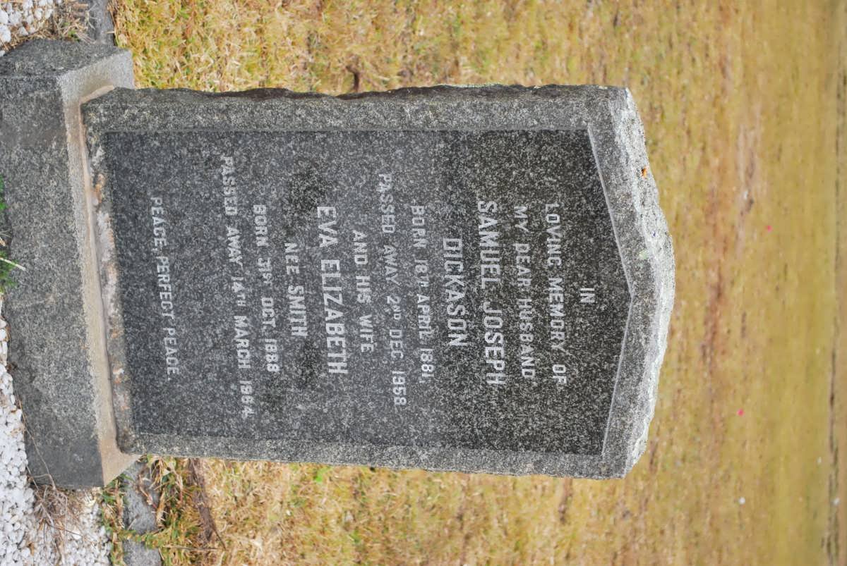 DICKASON Samuel Joseph 1881-1958 &amp; Eva Elizabeth SMITH 1888-1964