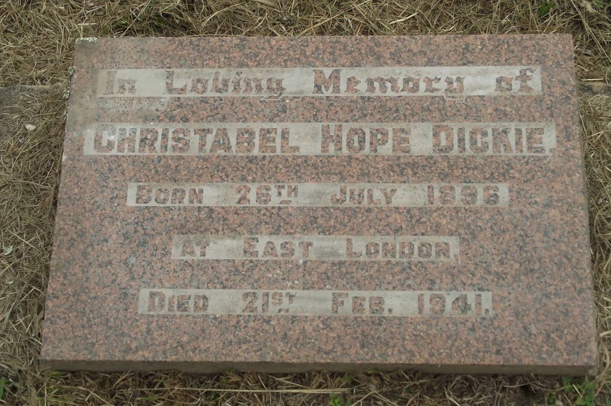 DICKIE Christabel Hope 1896-1941