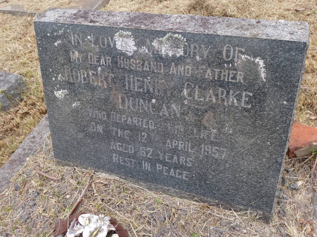 DUNCAN Robert Henry Clarke -1957