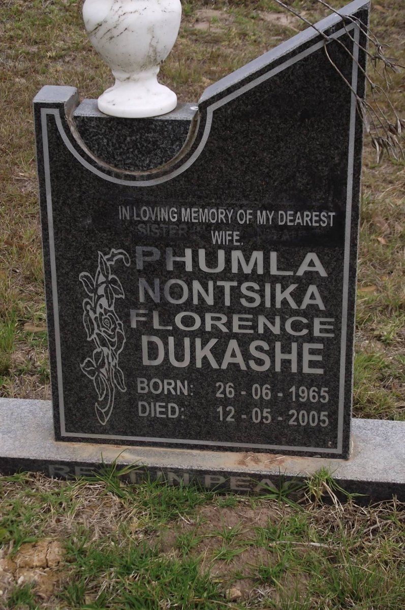 DUKASHE Phumla Nontsika Florence 1965-2005