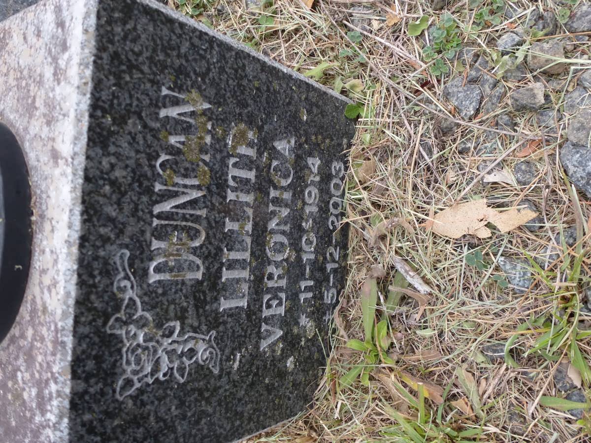 DUNCAN Lillith Veronica 1914-2003