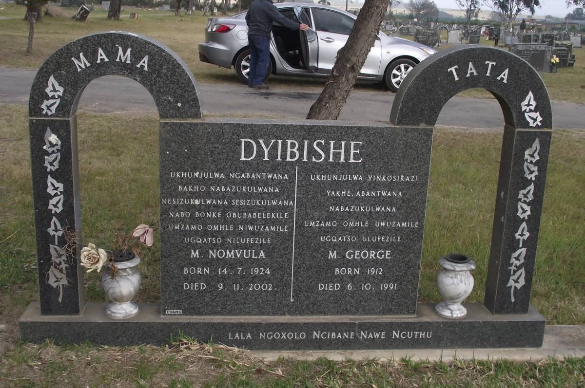 DYIBISHE M. George 1912-1991 &amp; M. Nomvula 1924-2002