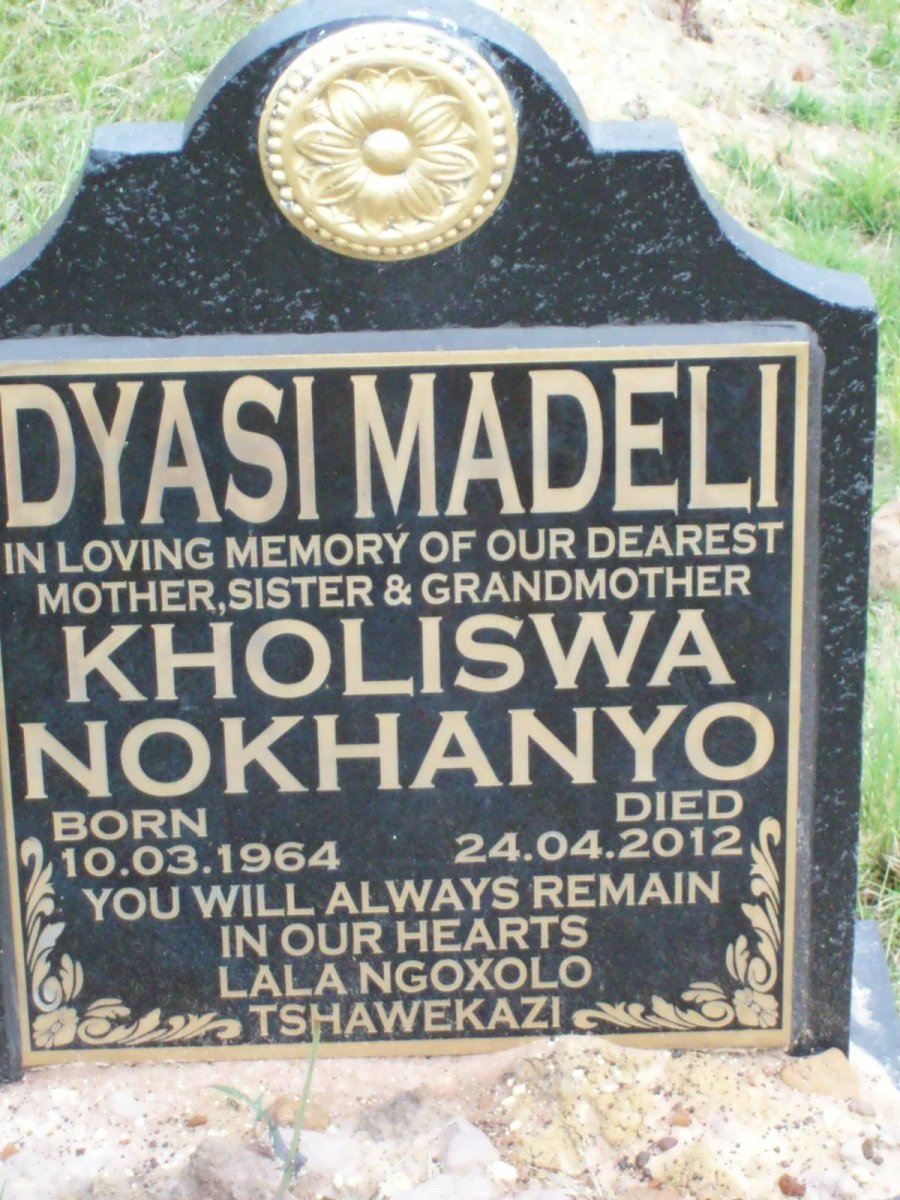 DYASIMADELI Kholiswa Nokhanyo 1964-2012