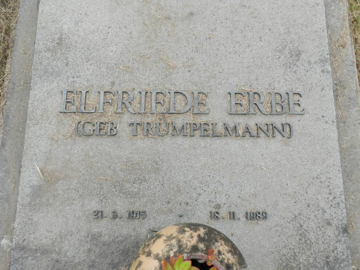 ERBE Elfrieda nee TRUMPELMANN 1915-1989
