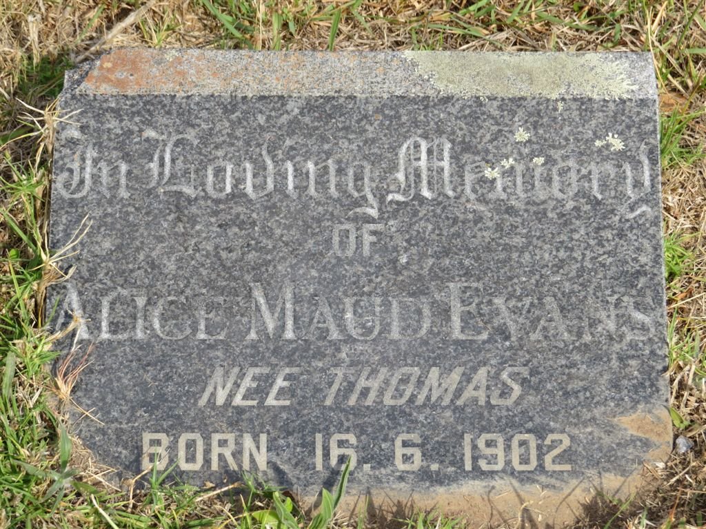 EVANS Alice Maud née THOMAS  1902-