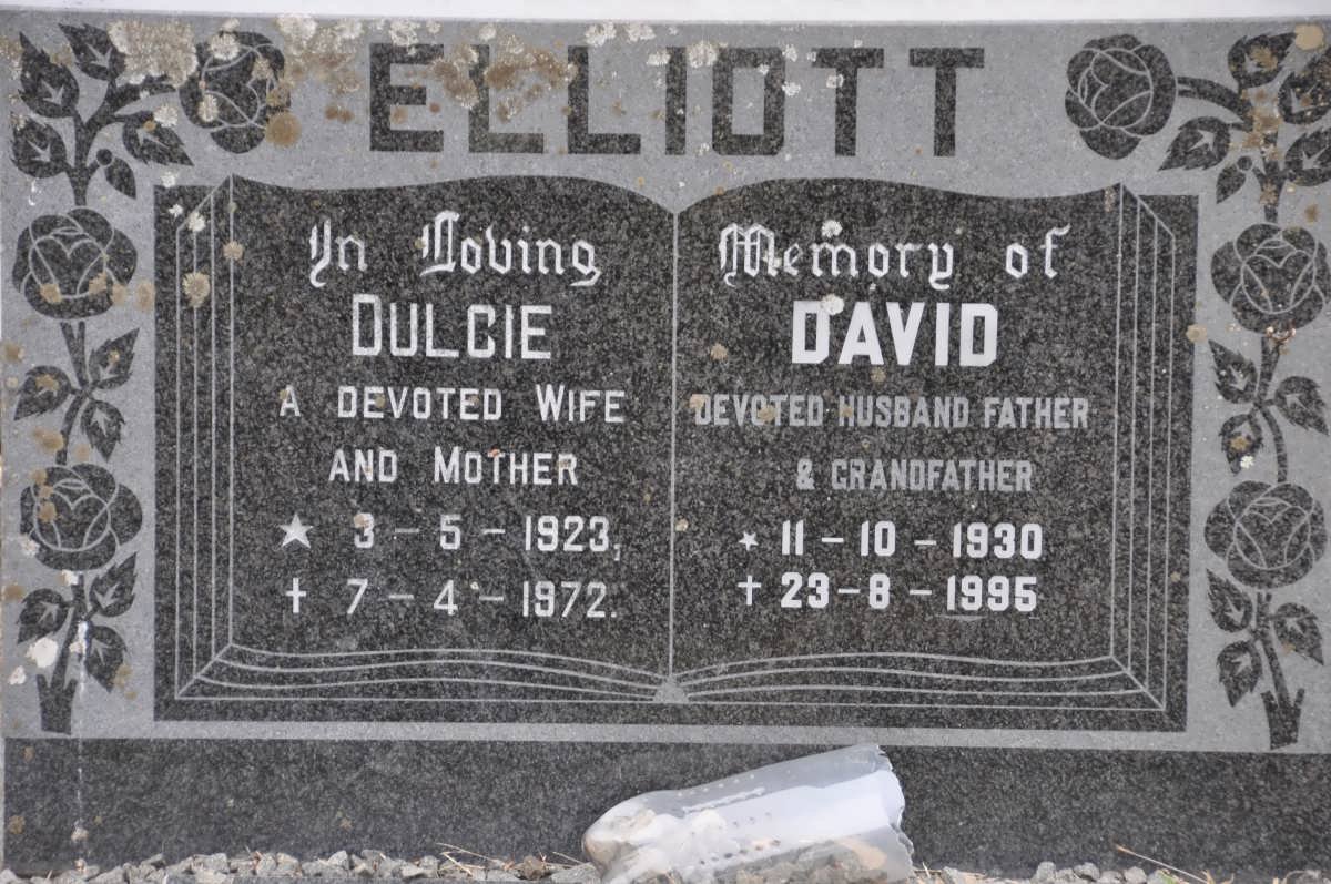 ELLIOTT David 1930-1995 &amp; Dulcie 1923-1972