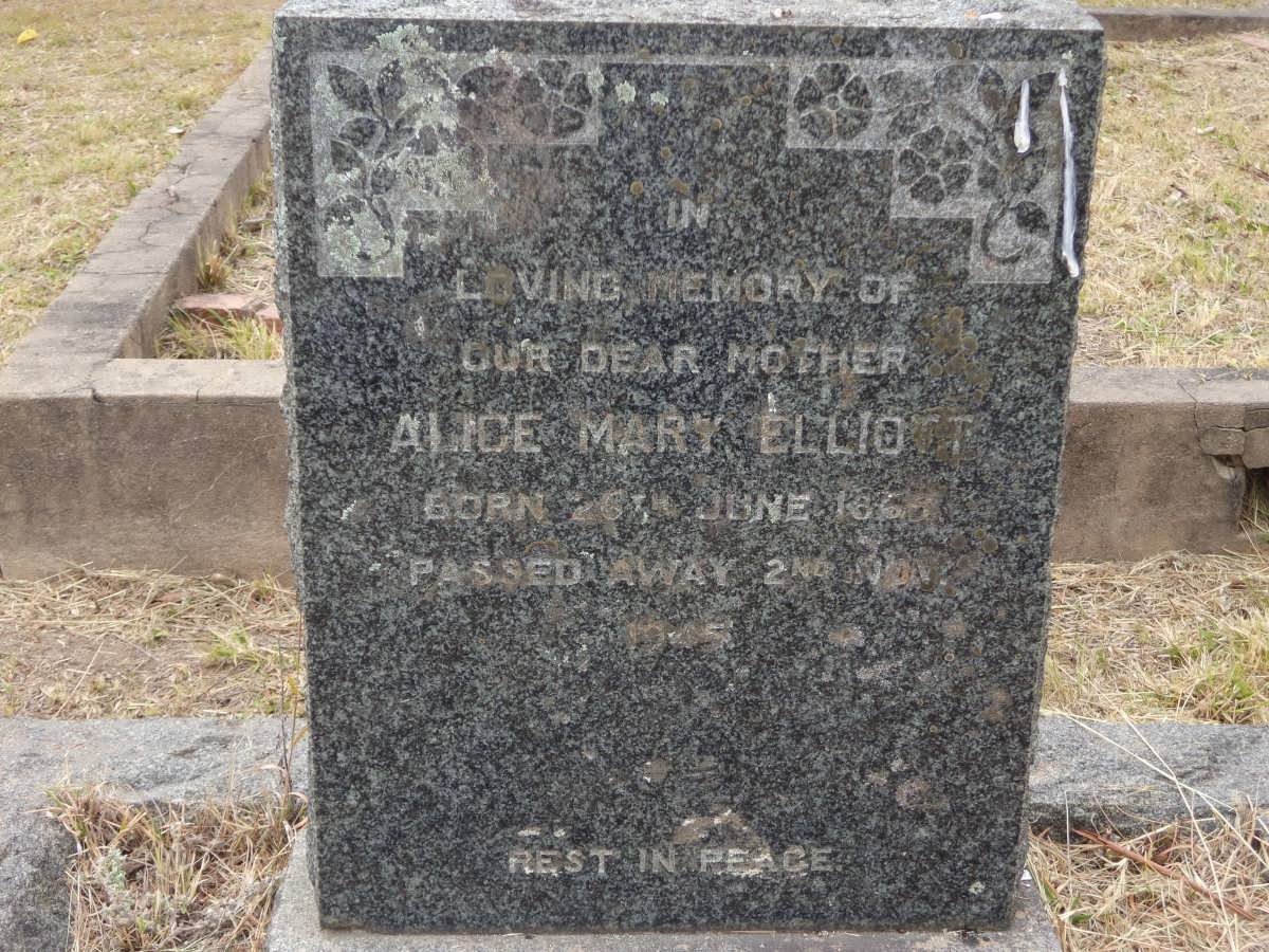 ELLIOTT Alice Mary 18??-1945