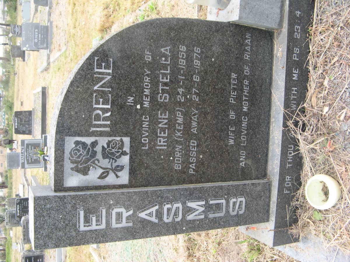 ERASMUS Irene Stella nee KEMP 1956-1976