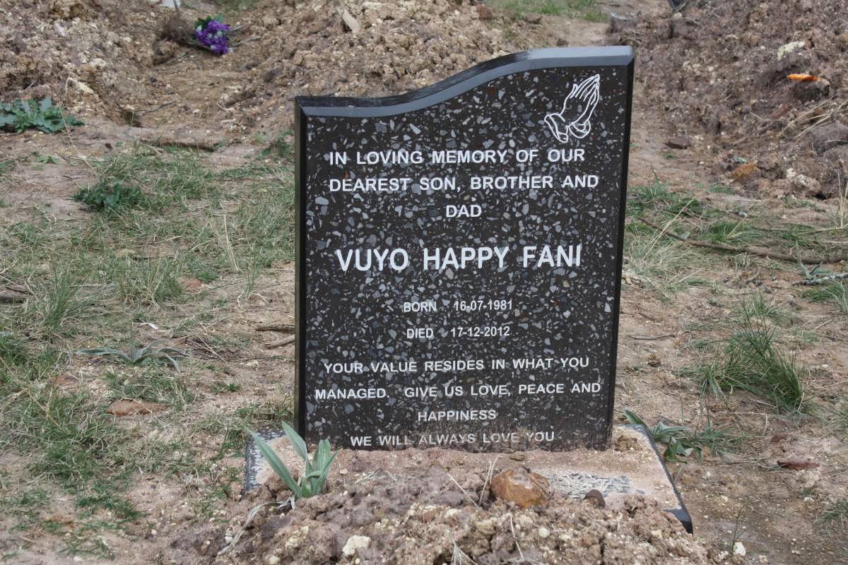 FANI Vuyo Happy 1981-2012