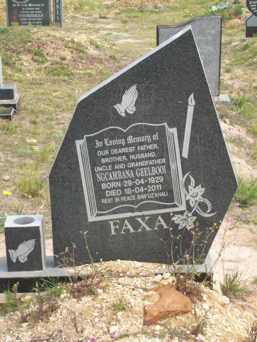 FAXA Ngcambana Geelbooi 1929-2011