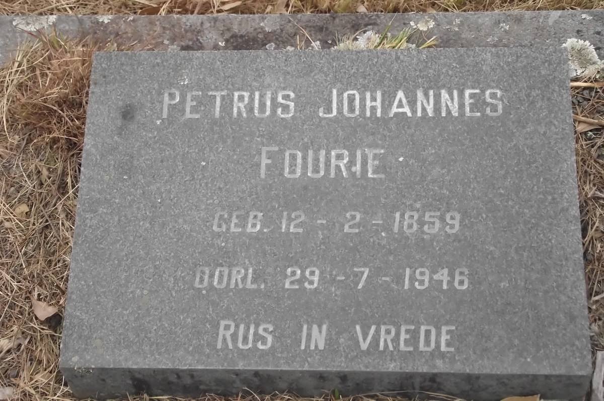 FOURIE Petrus Johannes 1859-1946