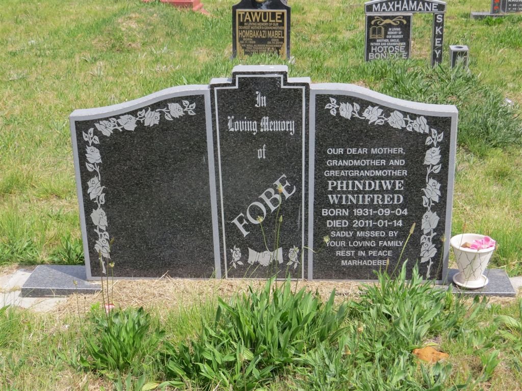 FOBE Phindiwe Winifred 1931-2011