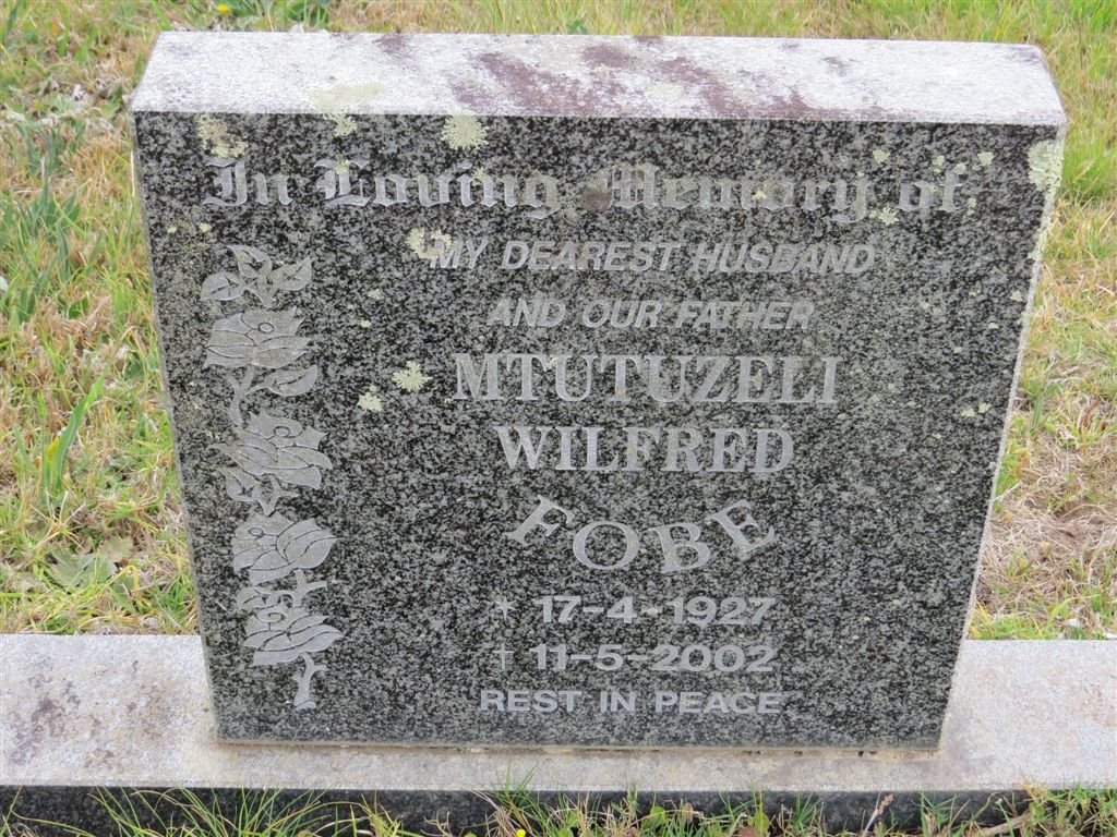 FOBE Mtutuzeli Wilfred 1927-2002