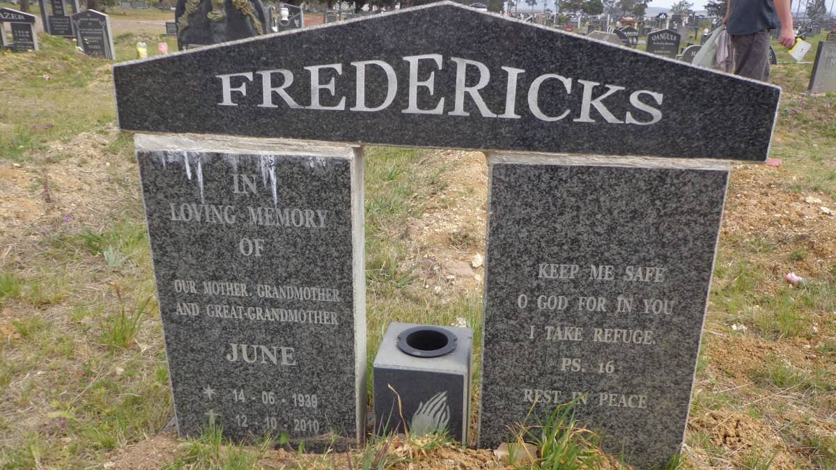 FREDERICKS June 1939-2010
