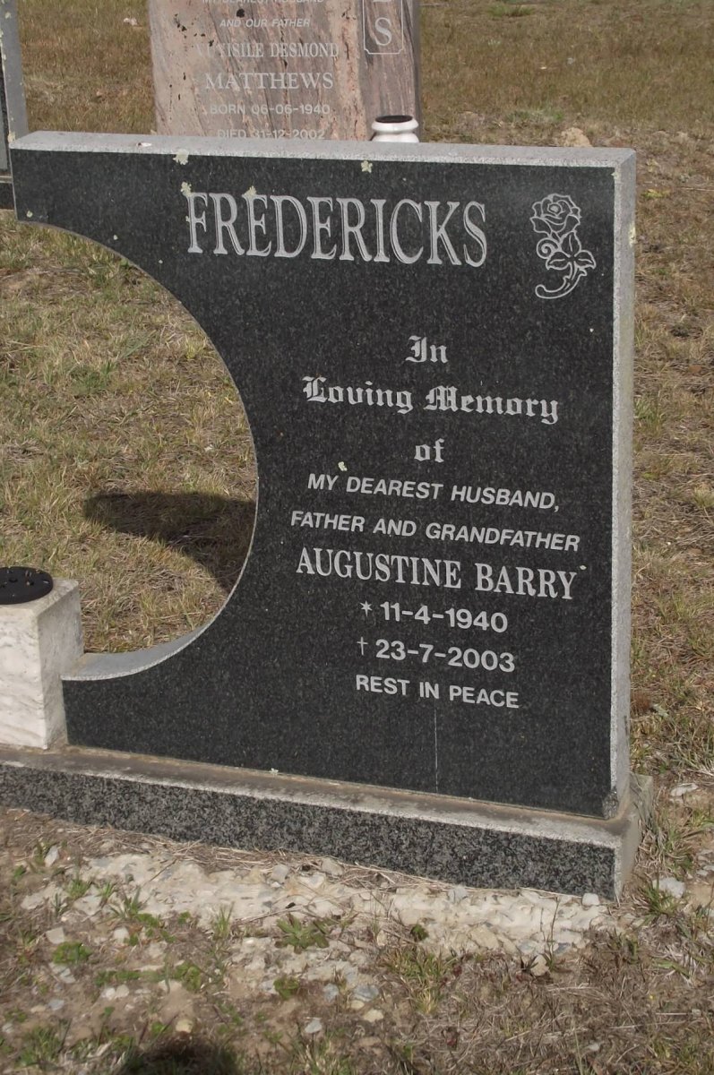 FREDERICKS Augustine Barry 1940-2003