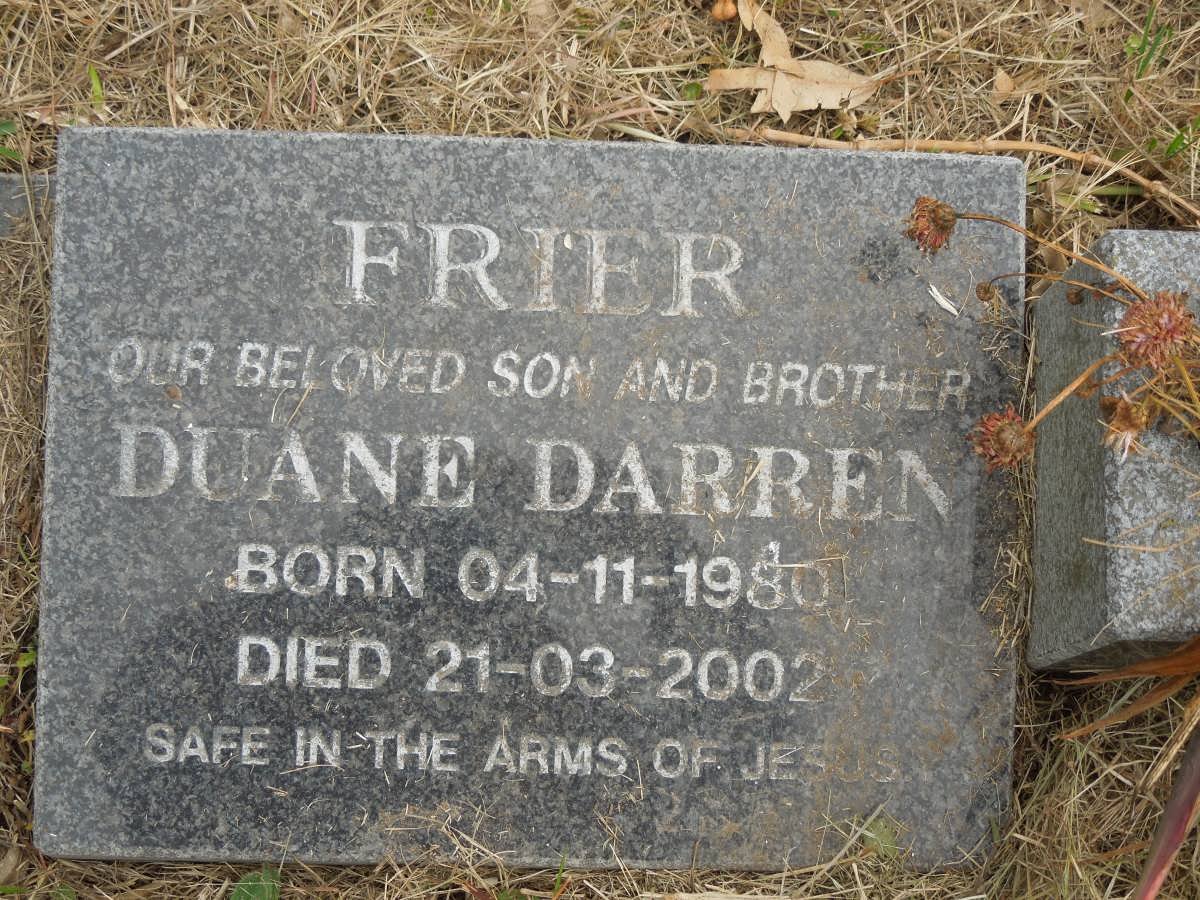 FRIER Duane Darren 1980-2002