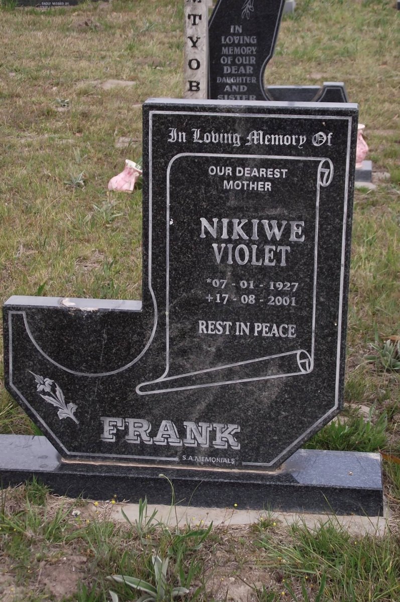 FRANK Nikiwe Violet 1927-2001