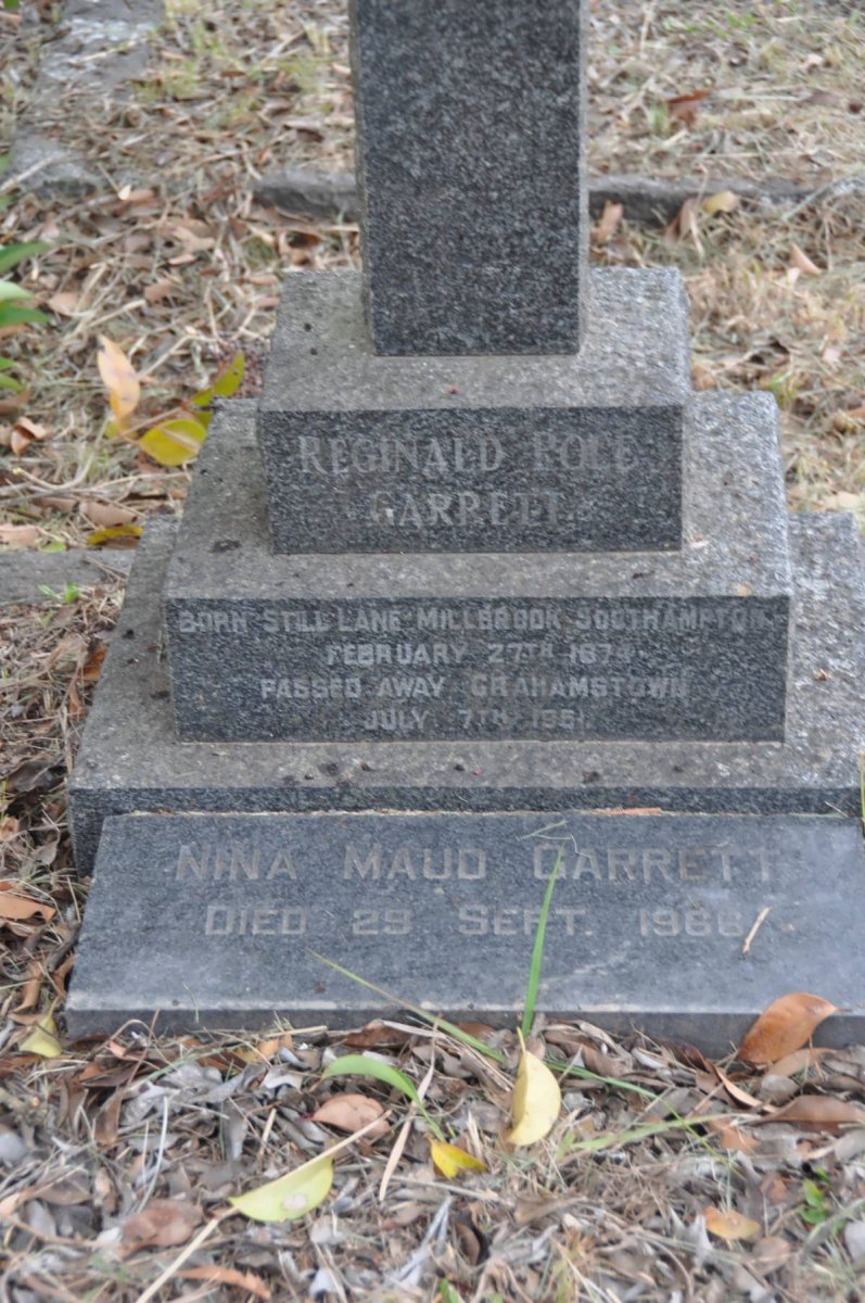 GARRETT Reginald Pole 1874-1951 &amp; Nina Maud -1966