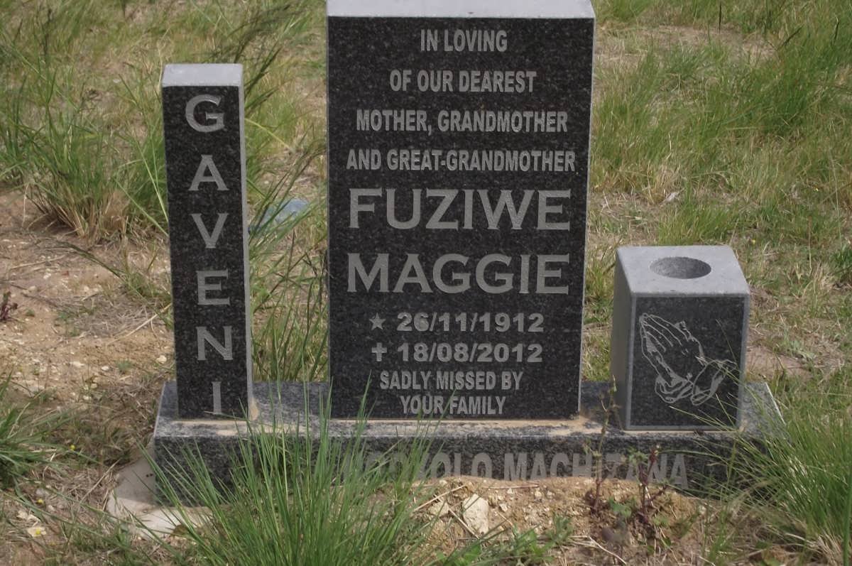 GAVENI Fuziwe Maggie 1912-2012
