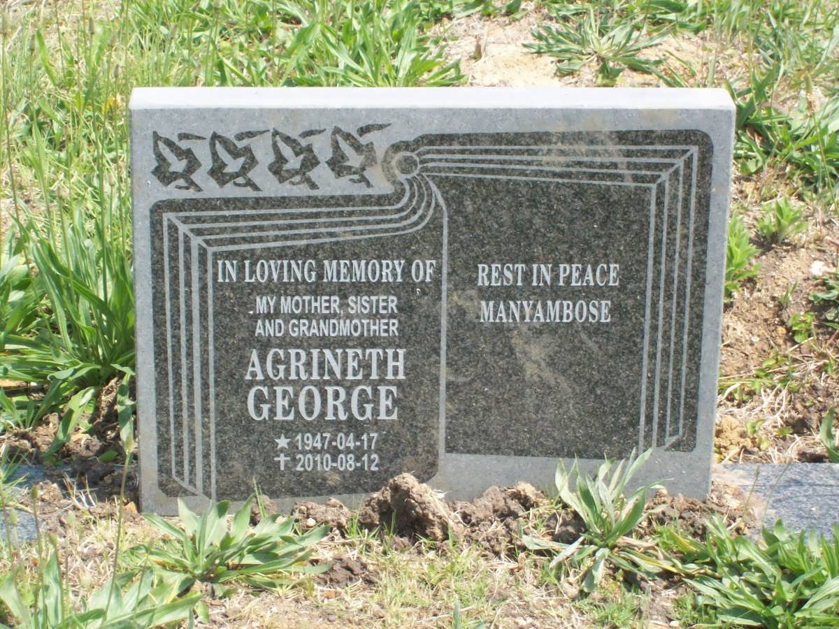 GEORGE Agrineth 1947-2010