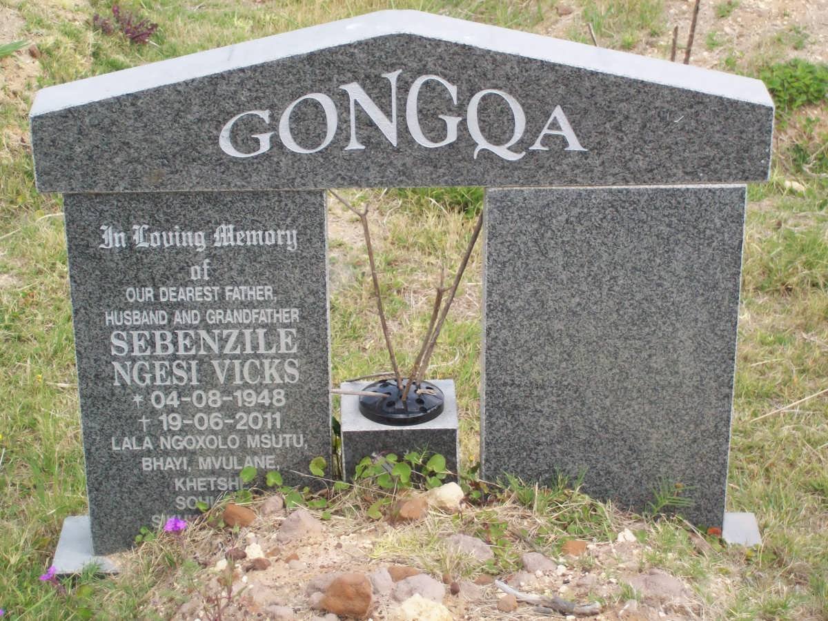 GONGQA Sebenzile Ngesi Vicks 1948-2011