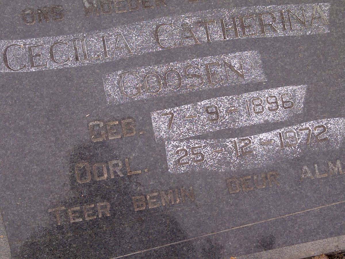 GOOSEN Cecilia Catherina 1896-1972