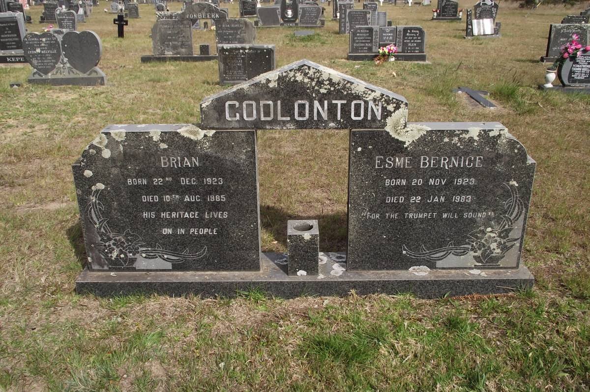 GODLONTON Brian 1923-1985 &amp; Esme Bernice 1923-1983