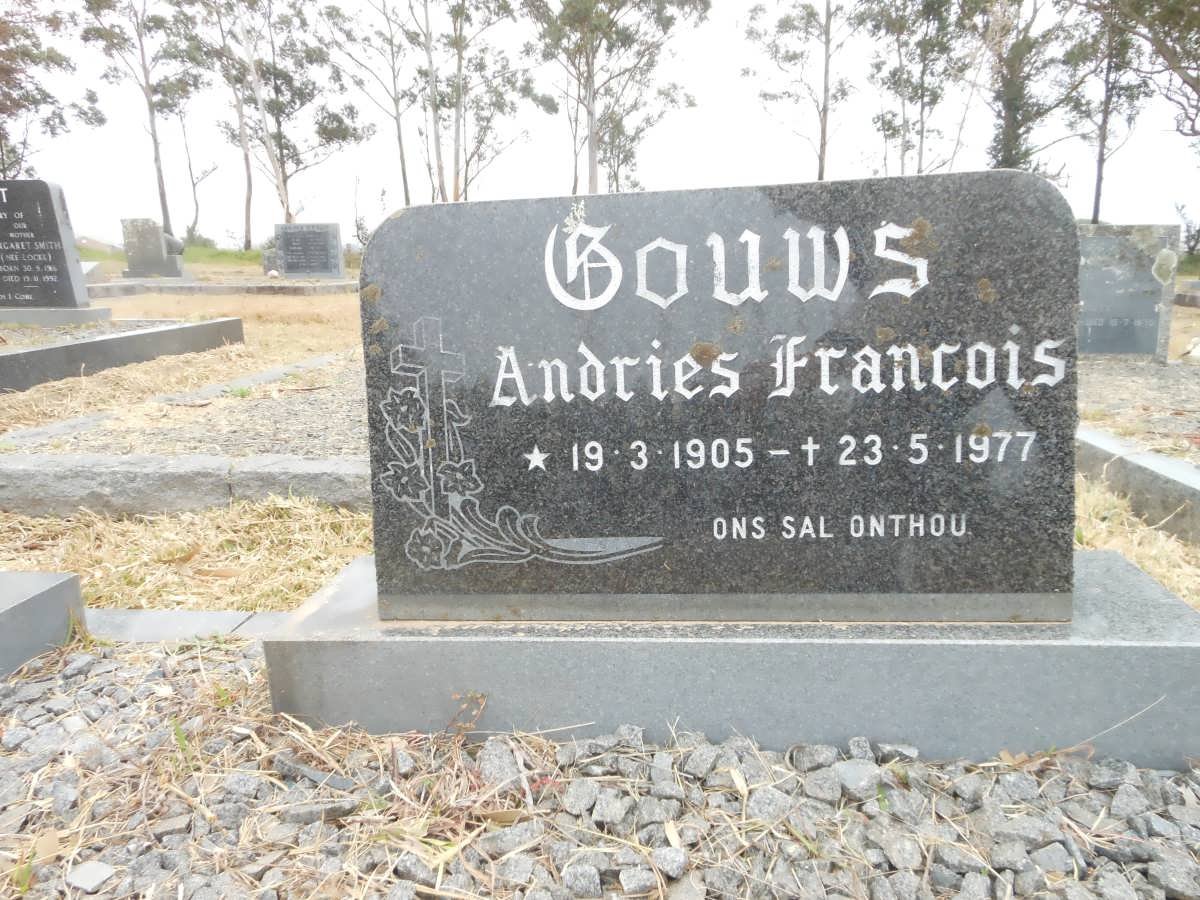 GOUWS Andries Francois 1905-1977