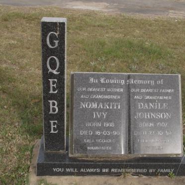 GQEBE Danile Johnson 1907-1994 &amp; Nomakiti Ivy 1918-1990