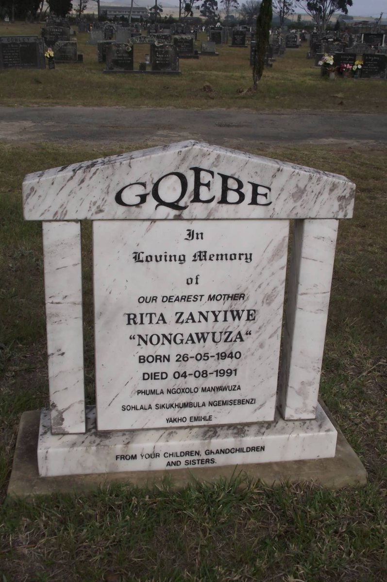 GQEBE Rita Zanyiwe 1940-1991